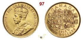 CANADA GIORGIO V (1910-1936) 5 Dollari 1912 Ottawa Fb. 4 Au g 8,37 mm 22 • Lievissimo colpetto SPL