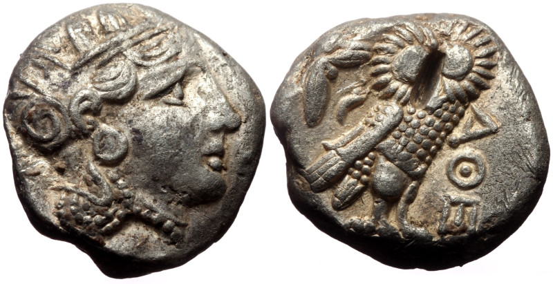 Attica, Athens (ca 440-404 BC) AR Tetradrachm (Silver, 22mm, 17.00g) 
Obv: Head ...