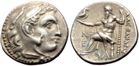 Kings of Macedon: Alexander III 'the Great', (336-323 BC) AR drachm (Silver, 4.09g, 17mm) Magnesia Magnesia on the Maeander, 305-297 BC 
Obv: head of ...