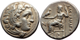 Kings of Macedon, Antigonos I Monophthalmos AR Drachm (Silver, 17mm, 4.22g) In the name and types of Alexander III. 'Kolophon', ca 310-301 BC. 
Obv: H...