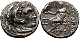 Kings of Macedon, Alexander III 'the Great' AR Drachm (Silver, 16mm, 4.06g) Magnesia ad Maeandrum, ca 318-301 BC, struck under Antigonos I Monophthalm...