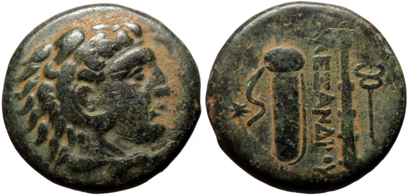 Kings of Macedon, Alexander III "the Great" (336-323 BC) AE (Bronze, 5.26g, 17mm...