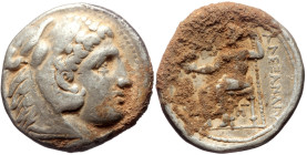 Kings of Macedon, Kassander AR Tetradrachm (Silver, 16.93g, 26mm) In the name and types of Alexander III. Amphipolis, ca 310-307 BC. 
Obv: Head of Her...