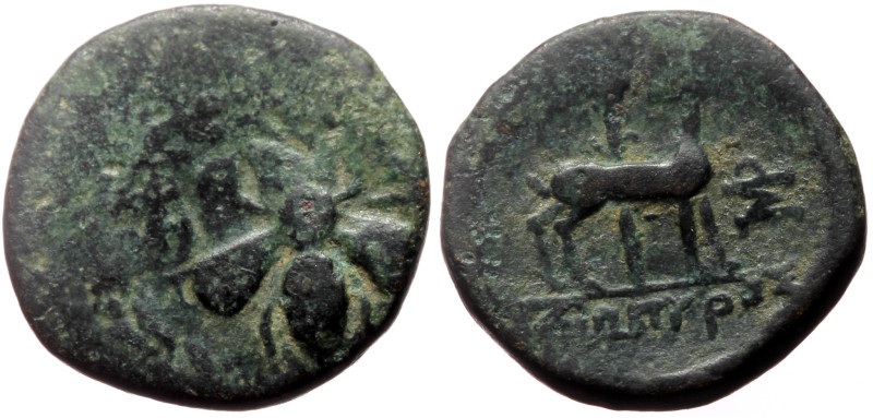 Ionia, Ephesos (2nd - 1st cent. BC) AE (Bronze, 1.87g, 16mm)
Demetrios, magistra...