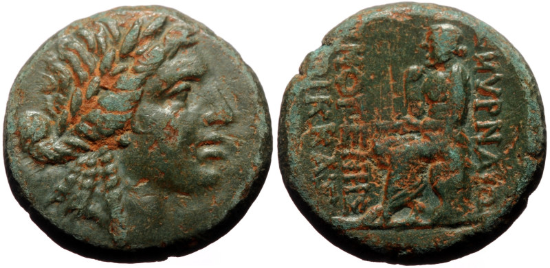 Ionia, Smyrna (ca 190-75 BC) AE (Bronze, 8.33g, 20mm) Magistrates Hermogenes and...