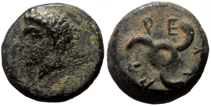 Dynasts of Lycia, Perikles (ca 380-360 BC) AE (Bronze, 13 mm, 2.41g) Obv: Horned...