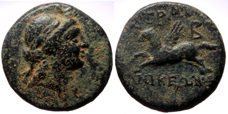 *Rare variant*
Caria, Stratonikeia (ca 125-85 BC) AE (Bronze, 16mm, 3.13g)
Obv: ...