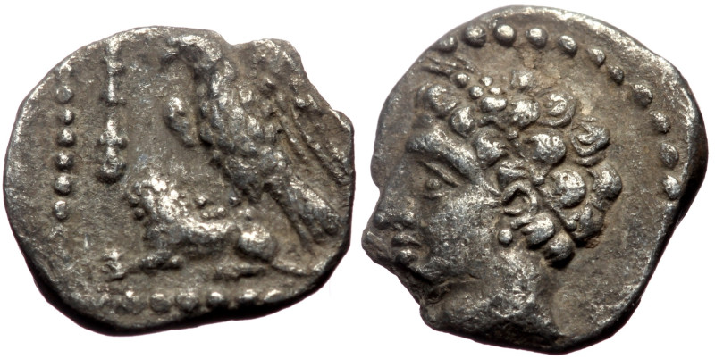 Cilicia-Uncertain, AR Obol (Silver, 10mm, 0.68g) ca 400 BC Persian standard.
Obv...