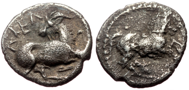 Cilicia, Kelenderis (3rd century BC) AR Obol (Silver, 0.71g, 10mm)
Obv: Horse pr...