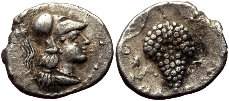 Cilicia, Soloi AR Obol (Silver, 0.57g, 9mm) ca 350-330 BC 
Obv: Head of Athena t...