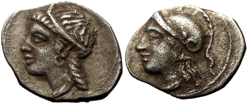 *Rare*
Cilicia, Uncertain. 4th century BC. Obol (Silver, 0.73g, 11mm)
Obv: Hea...