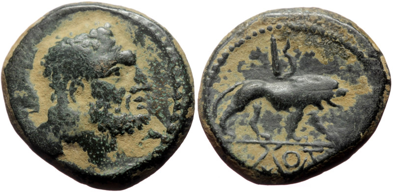 Kings of Galatia, Amyntas (39-25 BC) AE (Bronze, 23 mm, 8.49g) 
Obv: Head of Her...