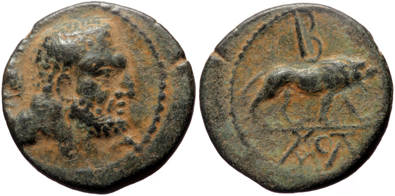 Kings of Galatia, Amyntas (37-25 BC) AE (Bronze, 22mm, 7.24g) 
Obv: Head of Hera...