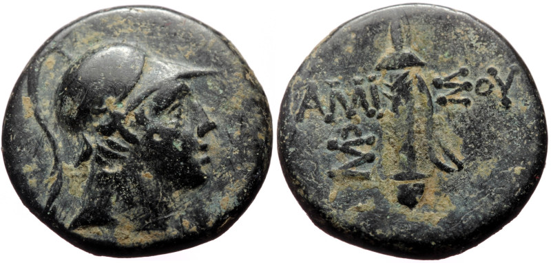 Pontos, Amisos (ca 111-90 BC) AE (21mm, 7.85g). 
Obv: Helmeted head of Athena r....