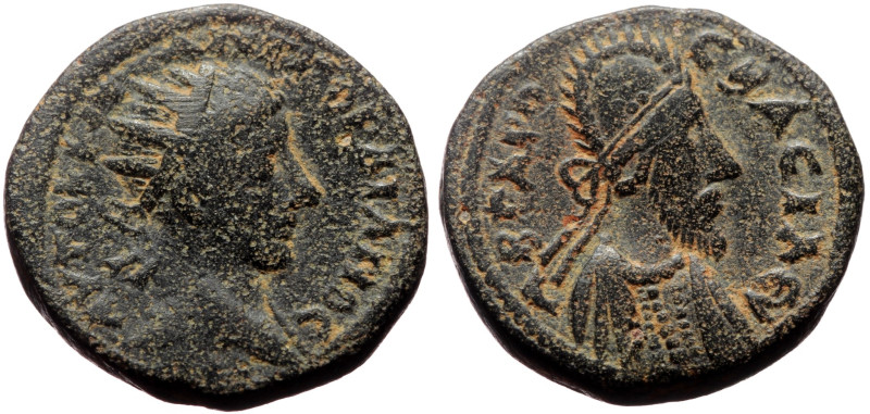 Mesopotamia, Edessa, Gordian III with Abgar X Phraates (238-244). 
Obv: AVTOK K ...