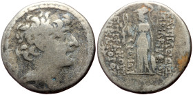 Seleukos VI Epiphanes Nikator (ca 96-94 BC) AR Tetradrachm (Silver, 28 mm, 14.02g) Seleukeia on the Kalykadnos, 95-94. 
Obv: Diademed head of Seleukos...
