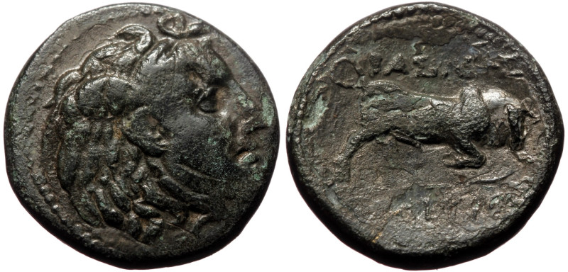 Seleukid Kings of Syria, Seleukos I Nikator (312-281 BC) AE (Bronze, 5.99g, 19mm...