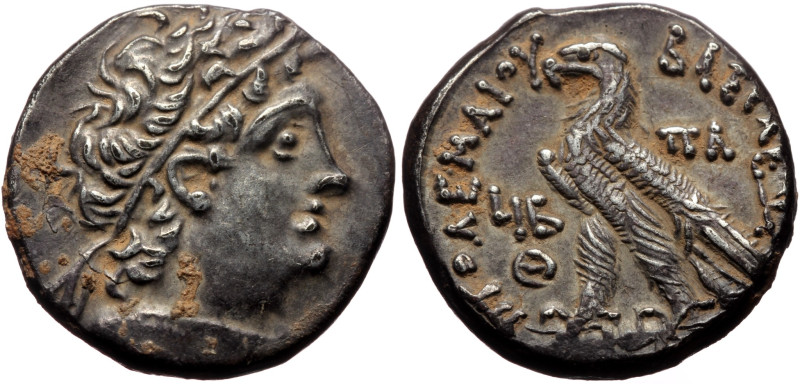 Ptolemaic Kings of Egypt, Cleopatra III and Ptolemy X Alexander I AR Tetradrachm...