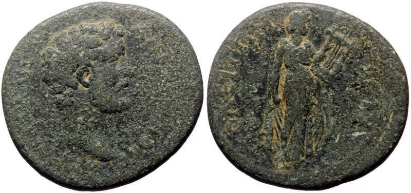 Phrygia, Hierapolis AE (Bronze, 30mm, 15.10g) Antoninus Pius (Augustus) 
Obv: ΑΥ...