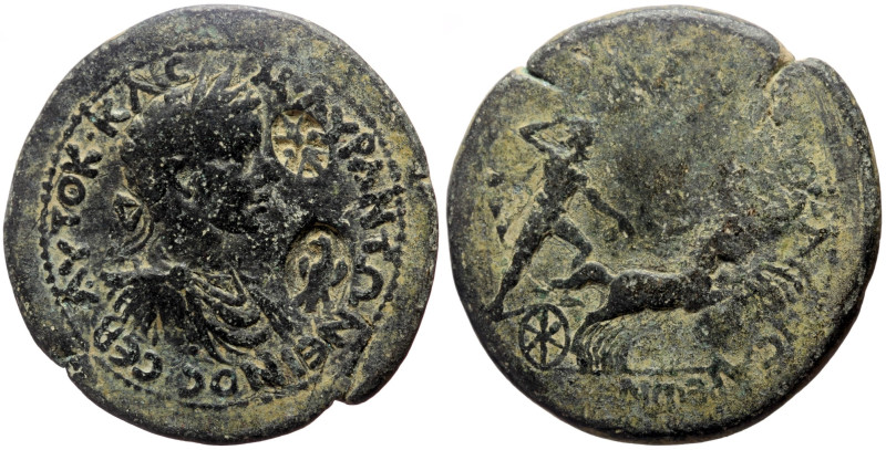 Cilicia, Diocaesarea AE (Bronze, 33mm, 18,13mm) Caracalla (198-217).
Obv: AYTOK ...