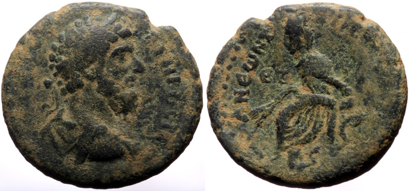 Cappadocia, Tyana AE (Bronze, 23mm, 8.82g) Lucius Verus (161-169 AD)
Obv: ΑΥΤΟ Κ...