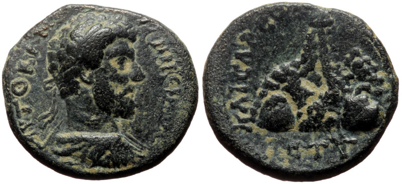 Cappadocia, Caesarea, Marcus Aurelius (161-180) AE (20mm, 8.66g, 22mm). AYTOKPA ...