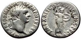 Domitian (81-96) AR Denarius (Silver, 18mm, 3.26g) Rome, 90-91. 
Obv: IMP CAES DOMIT AVG GERM PM TR P X, laureate head right 
Rev: IMP XXI COS XV CENS...