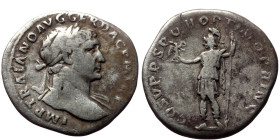 Trajan (98-117) AR Denarius (Silver, 2,78g, 19mm) Rome, 107-111. 
Obv: IMP TRAIANO AVG GER DAC P M TR P, laureate head to right, aegis on far shoulder...