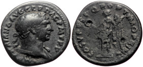 Trajan (98-117) Limes falsum Denarius (bronze, 2.62g, 17mm) Rome, 107 
Obv: IMP TRAIANO AVG GER DAC P M TR P Bust laureate right, fold of cloak on fro...