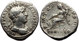 Hadrian (117-138) AR Denarius (Silver, 17mm, 2.65g) 119-123 
Obv: IMP CAESAR TRAIAN HADRIANVS AVG, laureate head right 
Rev: P M TR P COS III, FORT RE...