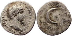 Hadrian (117-138) AR Denarius (Silver, 20mm, 2.74g) Eastern mint. AD 128-circa 129. 
Obv: HΛDRIΛNVS ΛVGVSTVS P P, laureate head right 
Rev: COS III, s...