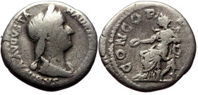 Sabina (Augusta, 128-136/7) AR Denarius (Silver, 3.10g, 17mm) Rome, 128-134. 
Obv: SABINA AVGVSTA HADRIANI AVG P P, draped bust right, wearing stephan...