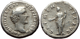 Antoninus Pius (138-161) AR Denarius (Silver, 3.11g, 17mm) Rome.
Obv: ANTONINVS AVG PIVS P P TR P COS III, Head of Antoninus Pius, bare, right.
Rev: C...