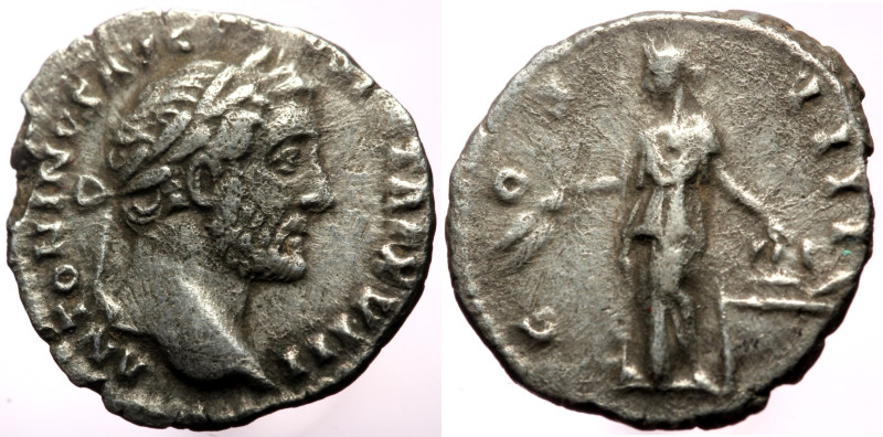 Antoninus Pius (138-161), AR Denarius (Silver, 3.24g, 18mm) Rome, 154-155
Obv: A...