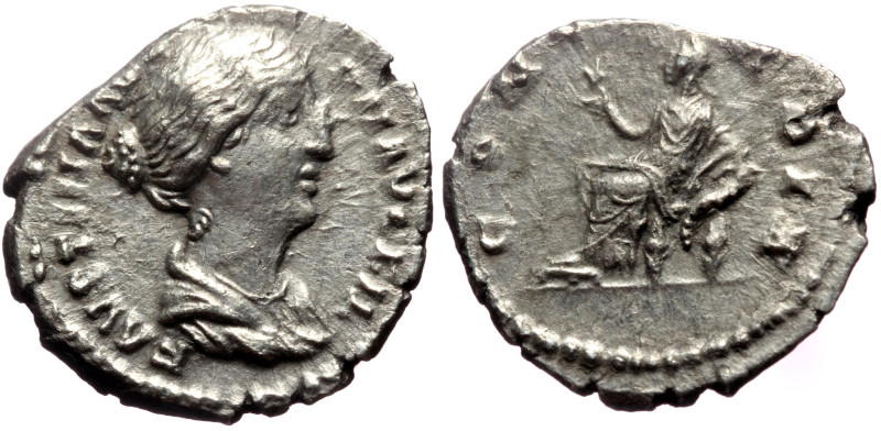 Faustina II (daughter of A. Pius) AR Denarius (Silver, 17mm, 2.96g) Rome, 147-15...