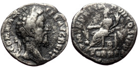 Commodus (177-192) AR Denarius (Silver, 17 mm, 1.91g) Rome, 185-186. 
Obv: M COMM ANT• P FEL AVG BRIT Laureate head of Commodus to right. 
Rev: P M TR...