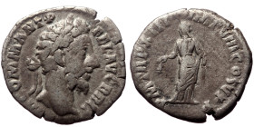 Commodus (177-192) AR denarius (Silver, 18mm, 2.46g) Rome, 187-188. 
Obv: M COMM ANT P-FEL AVG BRIT, laureate head of Commodus right 
Rev: P M TR P XI...