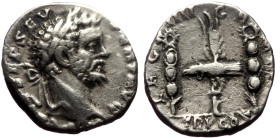 *Scarce*
Septimius Severus (193-211) AR Denarius (Silver, 2.79g, 16mm) Rome, 193-194. 
Obv: IMP CAE L SEP SEV PERT AVG, laureate head right 
Rev: LEG ...