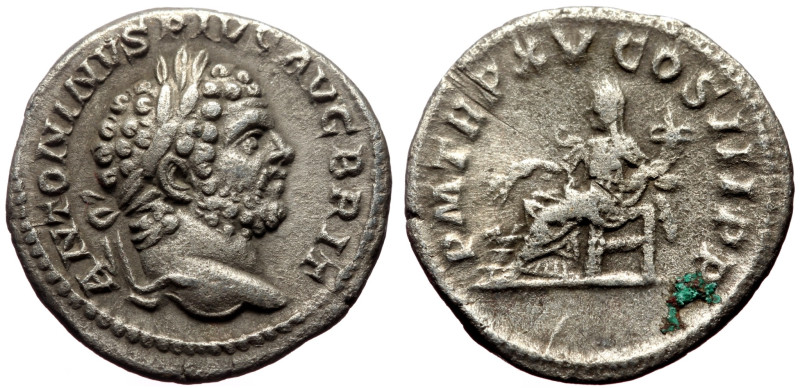 Caracalla (198-217) AR Denarius (Silver, 3.12g, 18mm) Rome, 212. 
Obv: ANTONINVS...