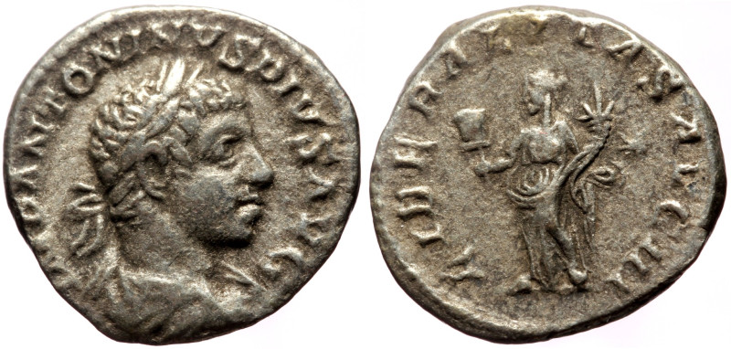 Elagabalus (218-222) AR Denarius (Silver, 17mm, 3.58g) Rome, 219. Obv: IMP ANTON...