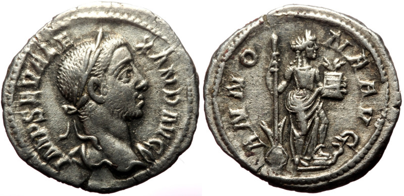 Severus Alexander (222-235) AR Denarius (Silver, 3.15g, 20mm) Rome, 229. 
Obv: I...