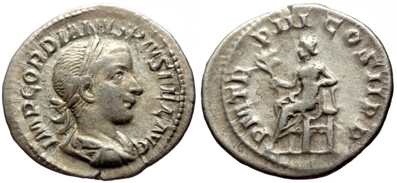 Gordian III (238–244) AR Denarius (Silver, 2.61g, 21mm) Rome, 241-243, 
Obv: IMP...