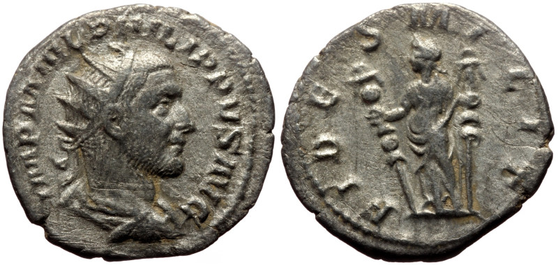 Philip I (244-247) AR Antoninianus (Silver, 22mm, 3.81g) Rome 
Obv: IMP M IVL PH...