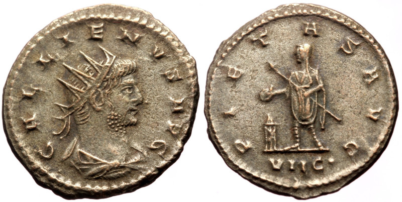 Gallienus (253-268) AR Antoninianus (Billon, 20mm, 3.92g) Antioch, 266-268. 
Obv...