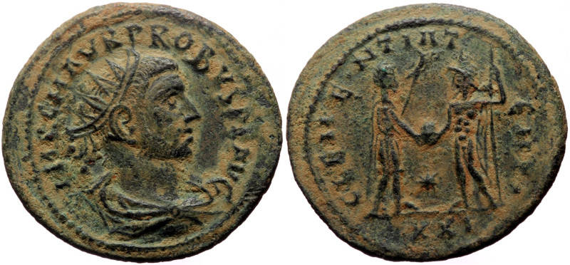 Probus (276-282) AE Antoninianus (Bronze, 23mm, 4.16g) Tripolis, 280. 
Obv: IMP ...