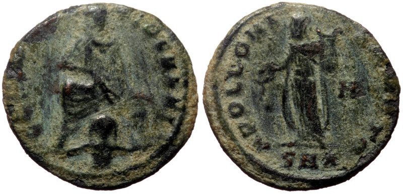 Time of Maximinus II, Anonymous AE Nummus (Bronze, 1.29g, 15mm) Antioch, 310-313...