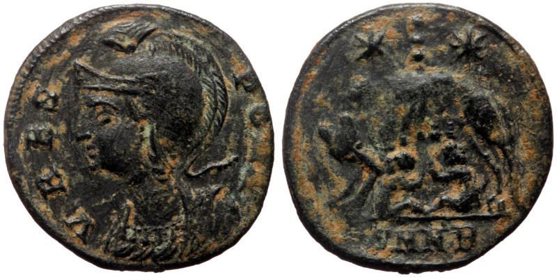 City Commemorative AE Follis (Bronze, 1.48g, 18mm) Struck under Constantine I, N...