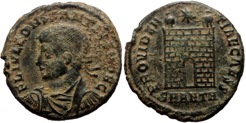 Constantius II (Caesar, 324-337) AE Follis (bronze, 3.98g, 19mm) Antioch.
Obv: F...