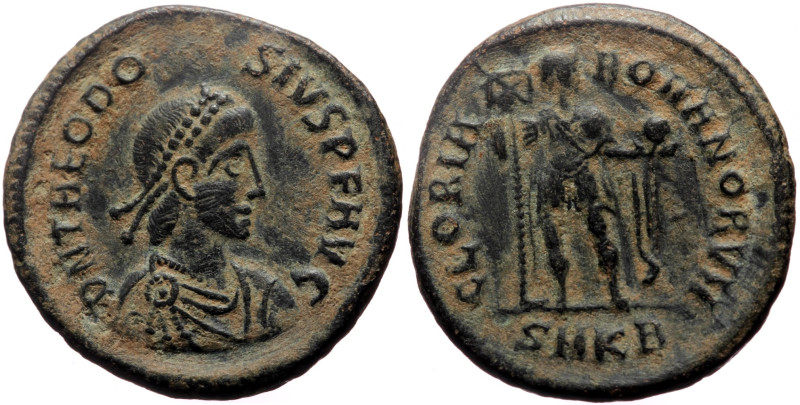 Theodosius I (379-395) AE (Bronze, 22mm, 5.40g) Cyzicus, 383-386. 
Obv: D N THEO...