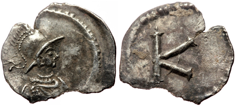 Time of Justinian I (527-565) 1/3 AR Siliqua (Silver, 0.84g, 15mm) Constantinopl...